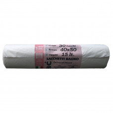 ROTOLO SACCHI 30PZ 40X50 GR.180 BIANCO C/LACCETTO 10080 (50pz)